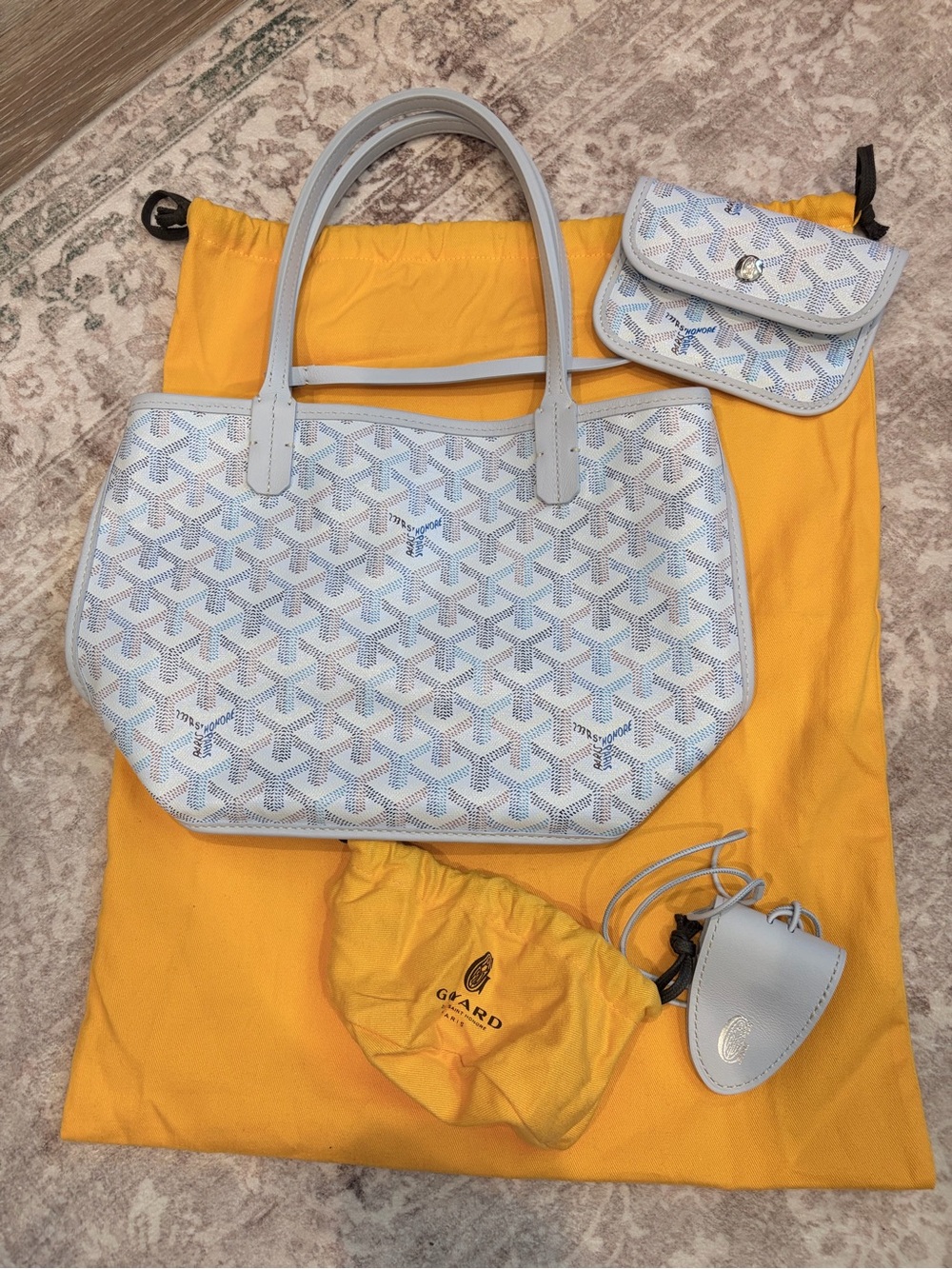 Goyard Mini Anjou Tote Polar Ice Blue - Picture 10 of 11